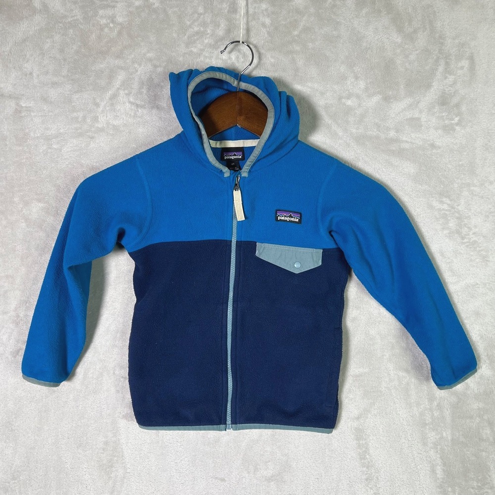 Patagonia Toddler Micro D Snap-T Full Zip Fleece Jacket 4T Blue 60155